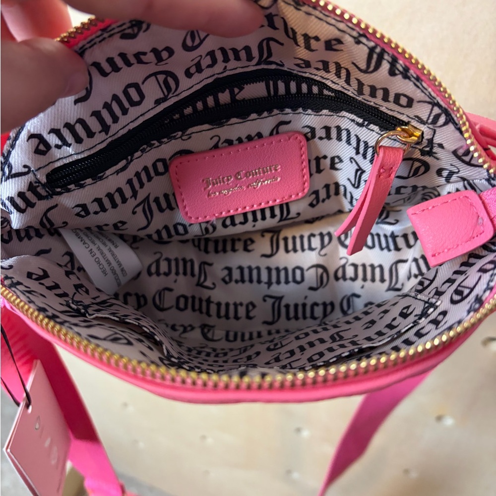 NWT Juicy Couture Monogramed Adjustable Crossbody Bag With Gold Accents - Picture 8 of 9